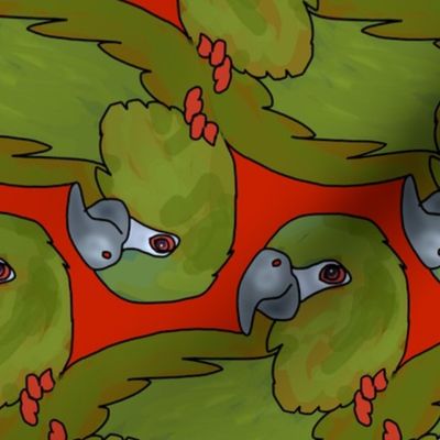 Topsy Turvy Christmas Parrots