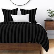 Two-Tone 2 Inch Black and Faded Black Modern Cabana Upholstery Stripes