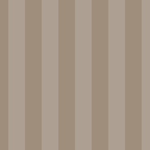 Two-Tone 2 Inch Mushroom and Faded Mushroom Modern Cabana Upholstery Stripes