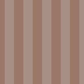 Two-Tone 2 Inch Mocha and Faded Mocha Modern Cabana Upholstery Stripes