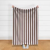 Classic 2 Inch Cinnamon and White Modern Cabana Upholstery Stripes