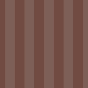 Two-Tone 2 Inch Cinnamon and Faded Cinnamon Modern Cabana Upholstery Stripes