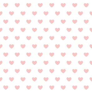 Hearts- Polka Dot Heart- I Love You- Valentines Day- Cotton Candy Pink Hearts on White Background- Lovecore Aesthetic- Medium
