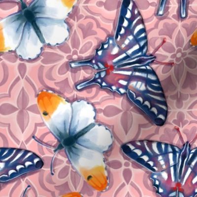 Butterfly Tile, Pink small