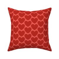 Hearts- I Love You- Valentines Day- Poppy Red Heart- Coral Background- Lovecore Aesthetic- Small