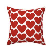 Hearts- I Love You- Valentines Day- Poppy Red Heart- White Background- Lovecore Aesthetic- Medium