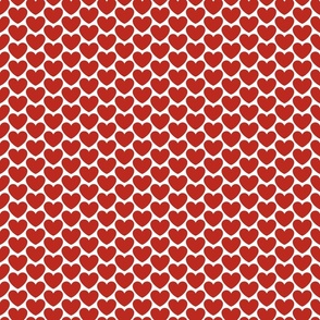 Red And White Hearts Fabric, Wallpaper and Home Decor | Spoonflower