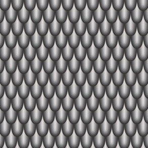 Mermaid Scales in various hues of (grey) gray ombre or "grayscale"