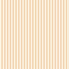 Boho stripe in pastel tangerine tan orange on beige cream vintage summer pin stripe - small scale 