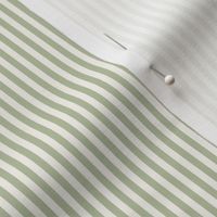 Boho stripe in forest green pin candy stripe on beige cream - small scale
