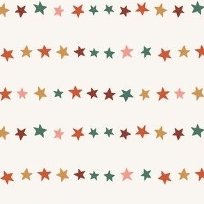 Christmas sparkle stars red, pink, green, gold