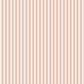 Boho stripe in blush potters pastel pink candy pin stripe on beige cream - small scale