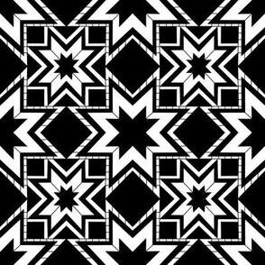 Easter black and white geometric pysanky-small scale