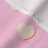 Mod Off-White Hearts Toss (cotton candy pink) large