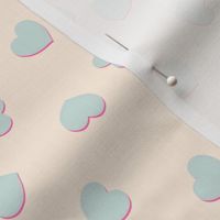 Mod Mint Hearts Toss (off-white) small