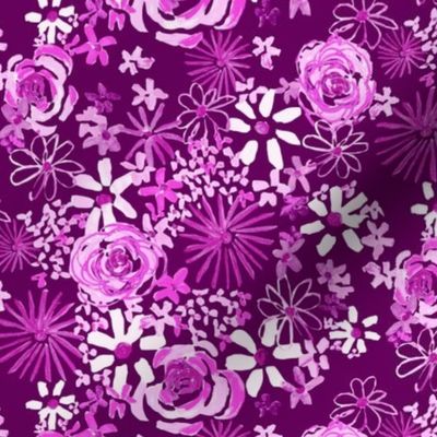 Shades of Pink Acrylic Floral 