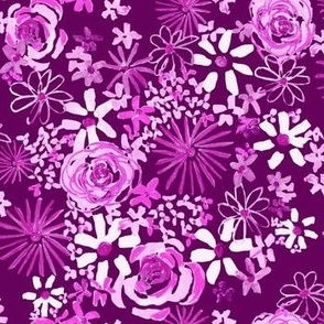 Shades of Pink Acrylic Floral 
