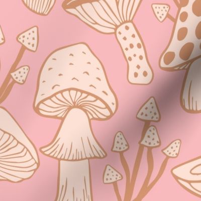 Mushroom Garden L - Light Pink