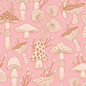 Mushroom Garden L - Light Pink