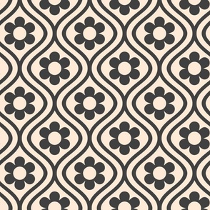 Retro Flower 70s Pattern - Large Scale