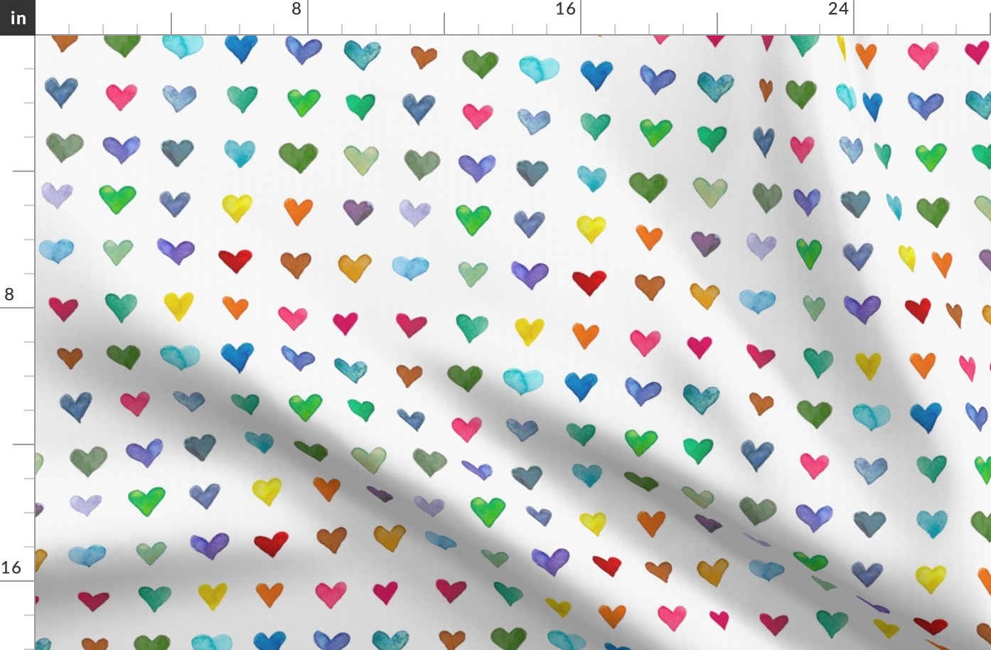 Valentine hearts rainbow colors NO TEXT