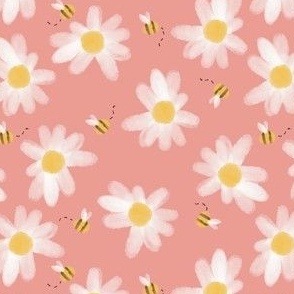Pink Daisy Bee