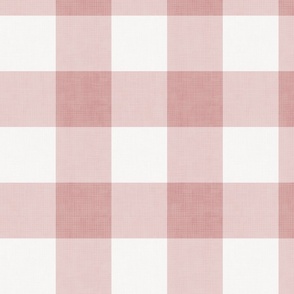 extra large scale gingham - blush linen