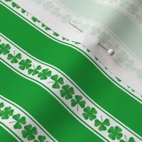 Small Double Striped St. Patricks 3 and 4-Leafed Shamrocks in Kelly Green 