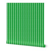 Small Single  Striped St. Patricks 3 and 4-Leafed Shamrocks in Kelly Green