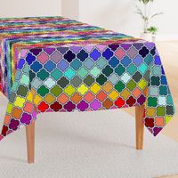 Rainbow Quatrefoil (Extra Large 21" Scale)