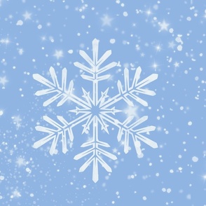 Snowflakes Cornflower - Large scale