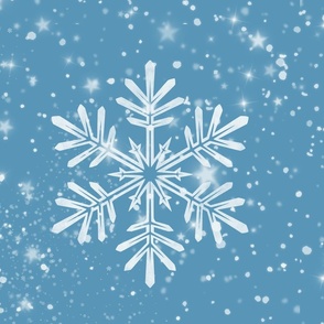 Snowflakes Cornflower - Large scale