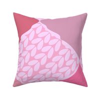 Ogee damask in shades of pink - extra large Scale
