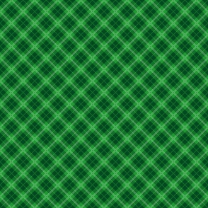 Small Bright Green and White St Patricks Day Irish Tartan Check