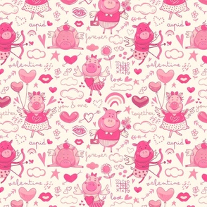 My Piggy Valentines-12"x10"