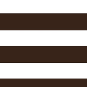3 Inch Rugby Stripe Burnt Umber and White