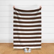 3 Inch Rugby Stripe Raw Umber and White