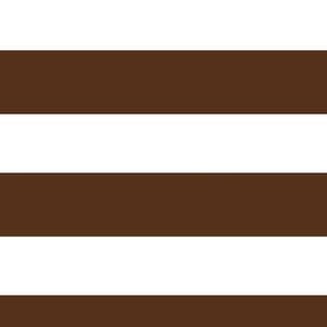 3 Inch Rugby Stripe Raw Umber and White