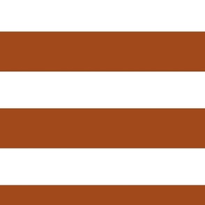 3 Inch Rugby Stripe Raw Sienna and White