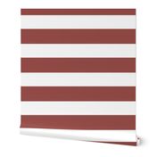 3 Inch Rugby Stripe Boho Rust and White