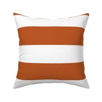 3 Inch Rugby Stripe Burnt Orange and White