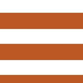 3 Inch Rugby Stripe Burnt Orange and White