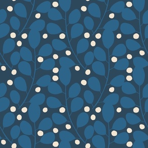 Branches and Dots - Navy