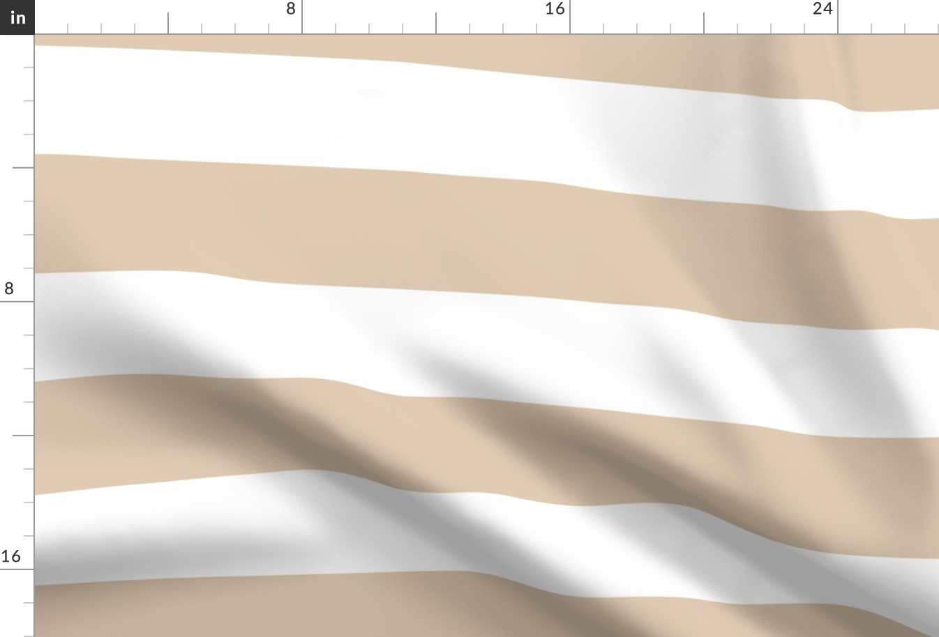 3 Inch Rugby Stripe // Boho Tan and White