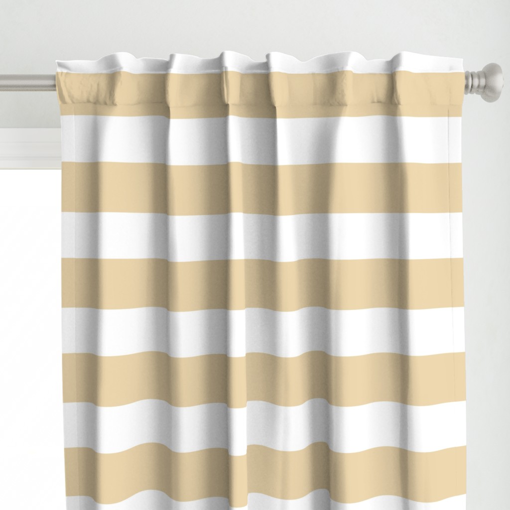 3 Inch Rugby Stripe // Sand and White