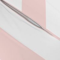 3 Inch Rugby Stripe // Lt. Peachy Pink and White (Horizontal)