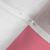 3 Inch Rugby Stripe // Coral Pink and White