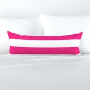 3 Inch Rugby Stripe // Hot Pink and White