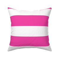 3 Inch Rugby Stripe // Magenta and White