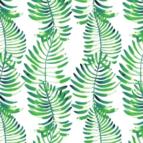 Tropical leaves in green from Anines Atelier. Use the design for living room walls and interior. Grandmillennial style